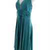 Nicholas Millington Stl 12 (38) Färg Turkos Halter Maxi Klänning Ärmlös Lång