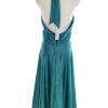 Nicholas Millington Stl 12 (38) Färg Turkos Halter Maxi Klänning Ärmlös Lång