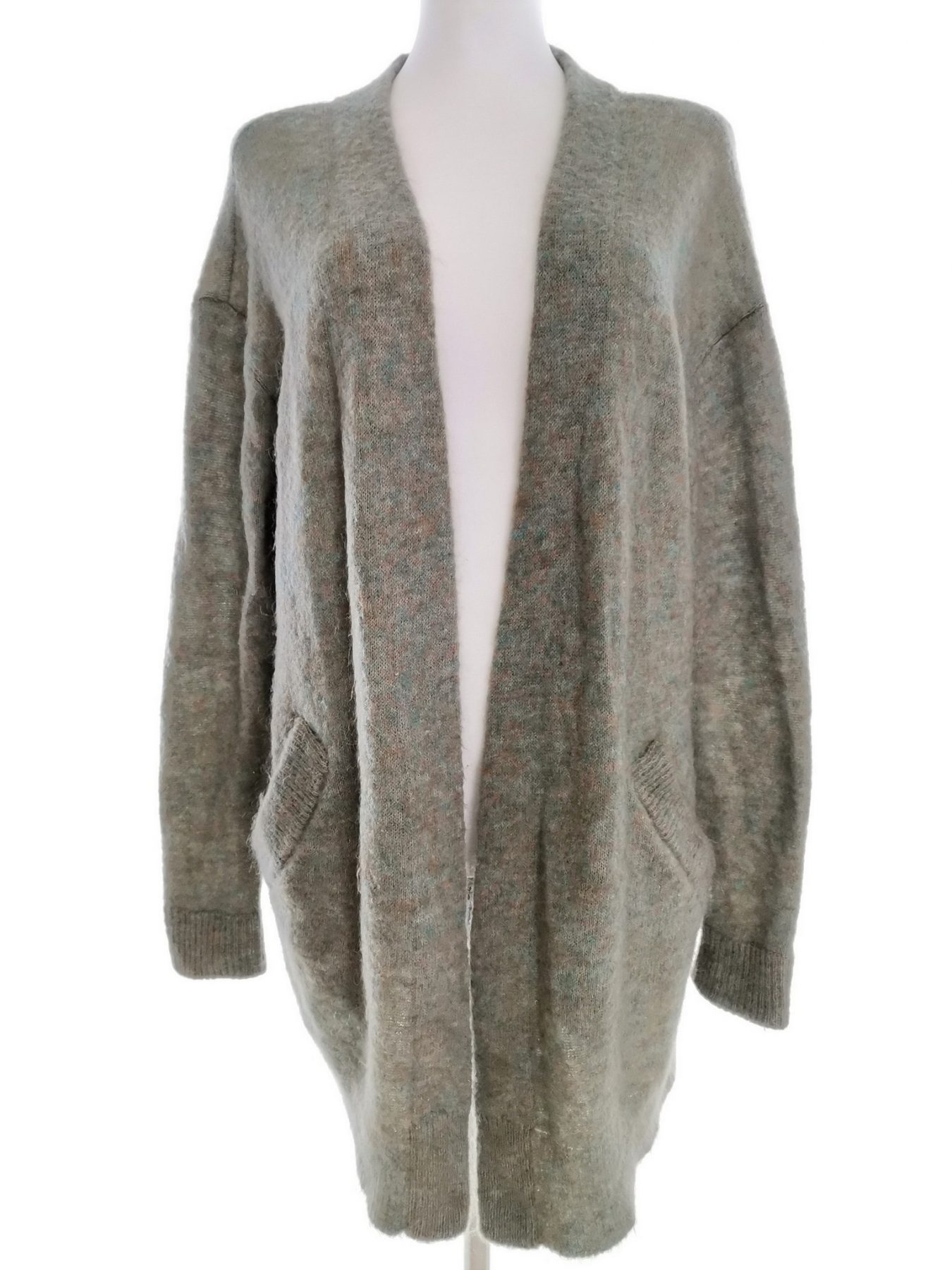 ACNE Studios Stl S Färg Grå V-ringning Lång öppen kofta Långärmad Material Mohair Finstickat