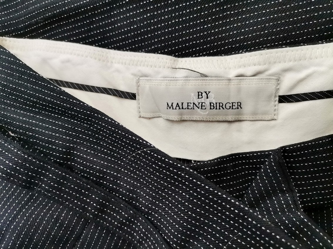 BY MALENE BIRGER Stl 38 Färg Svart Ränder Eleganta Byxor Material Ull