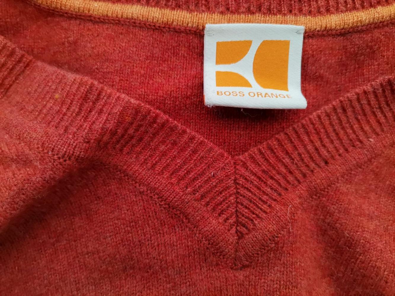 Hugo Boss Orange Stl L Färg Orange Herr Tröja Långärmad Material Jungfrulig ull