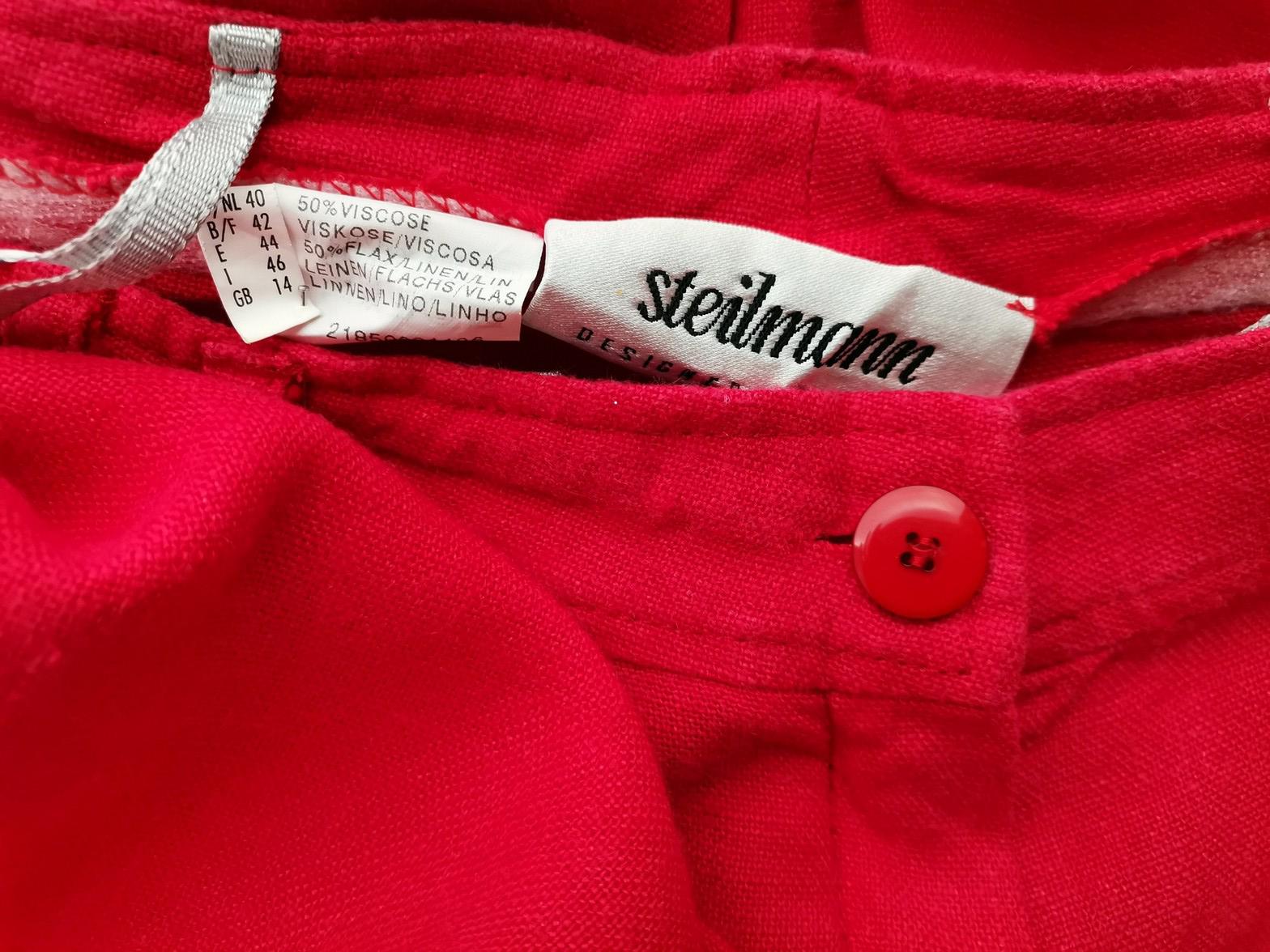 Steilmann Stl 40 Färg Röd Casual Byxor Material Viskos