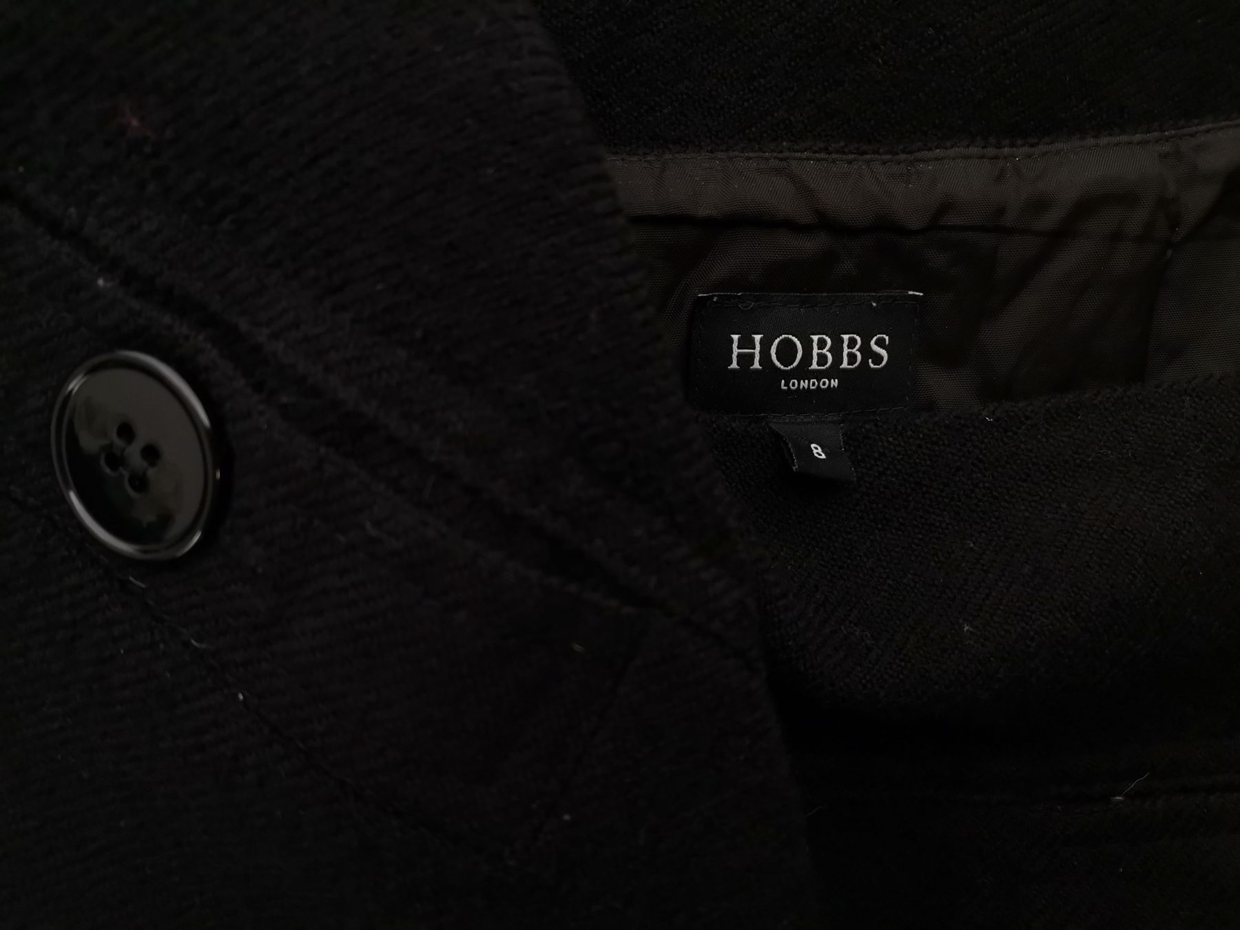 Hobbs London Stl 8 (36) Färg Svart Rak och pennkjol Kjol Knälängd Material Ull 100%