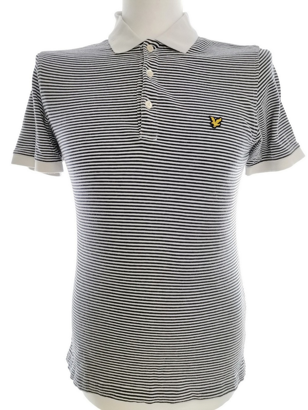 Lyle & Scott Stl M Färg Vit Ränder Krage Herr Polo Kortärmad Material Bomull 100%