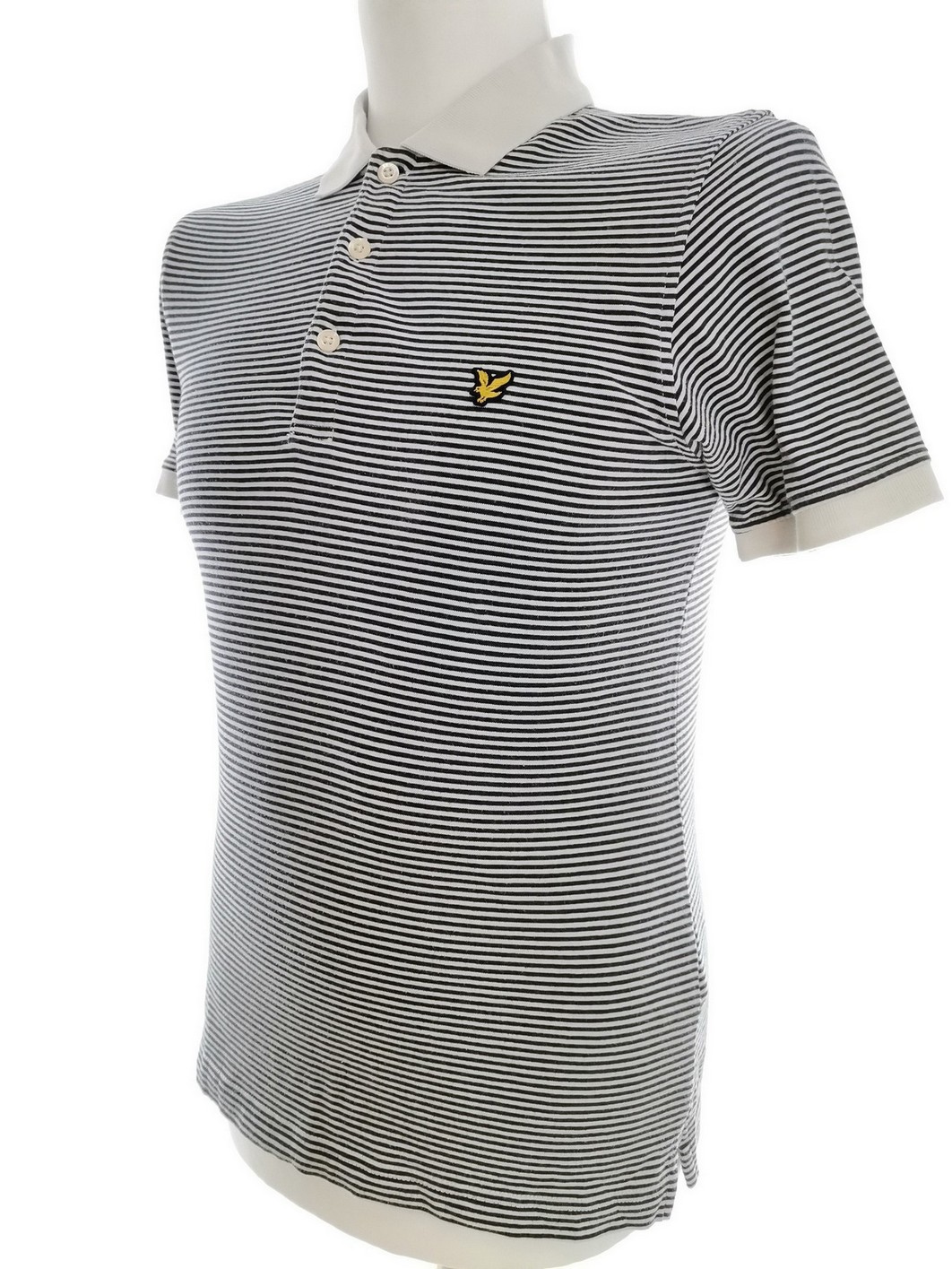 Lyle & Scott Stl M Färg Vit Ränder Krage Herr Polo Kortärmad Material Bomull 100%