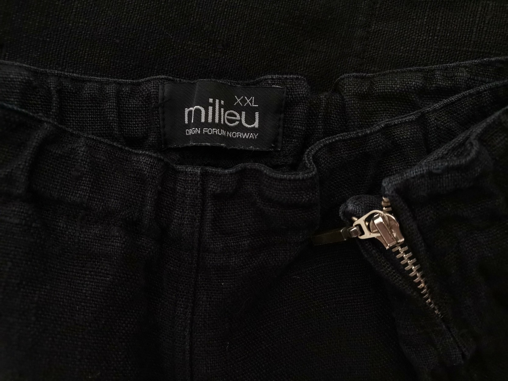 Milieu Stl XXL (44) Färg Svart Casual Byxor Material Lin 100%