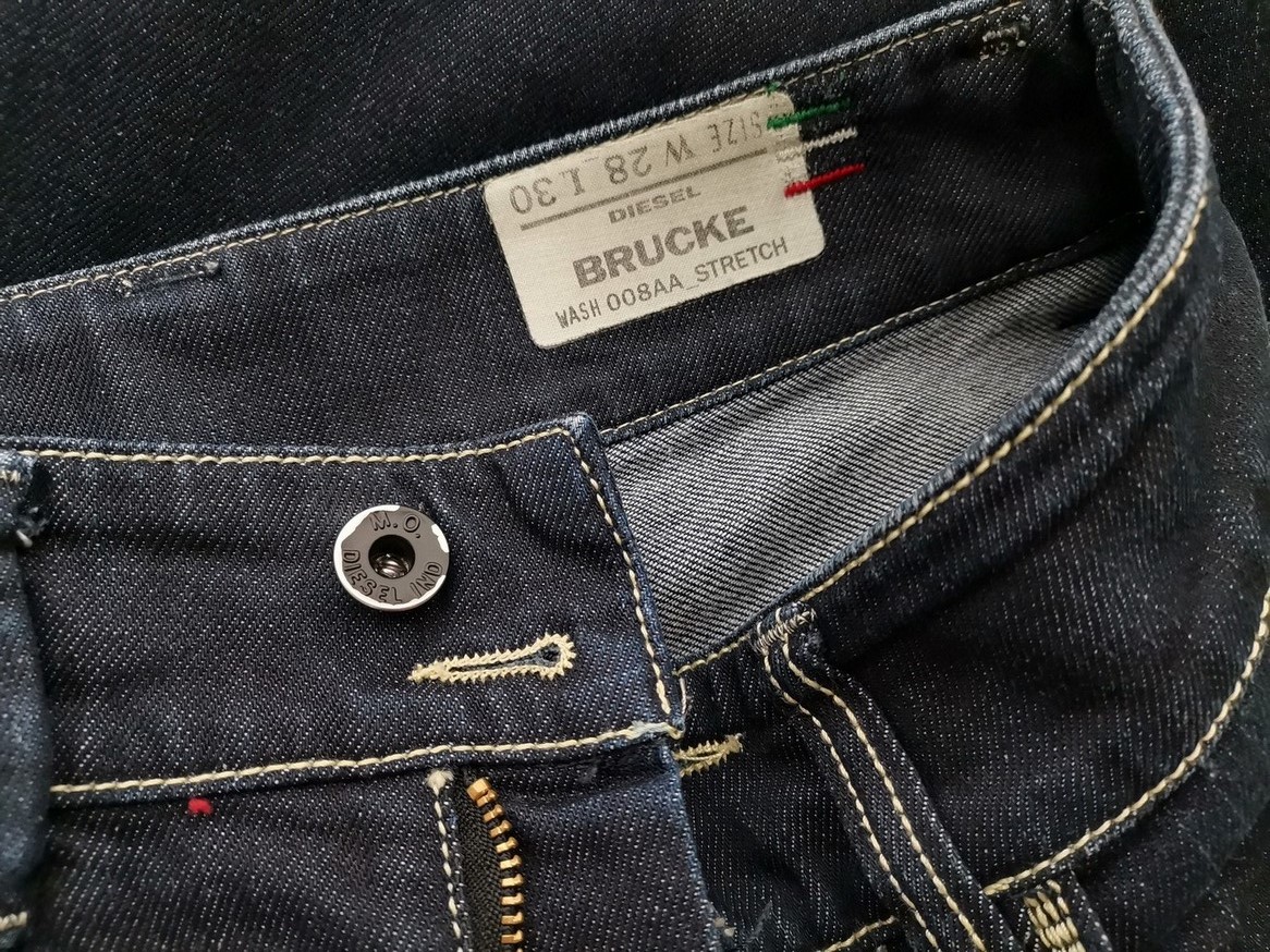 Diesel Stl W28 L30 Färg Marinblå Jeans Material Bomull