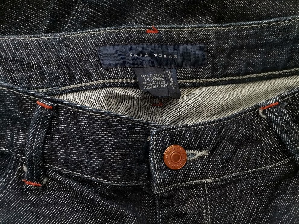 Zara Stl 42 Färg Marinblå Jeans Material Bomull