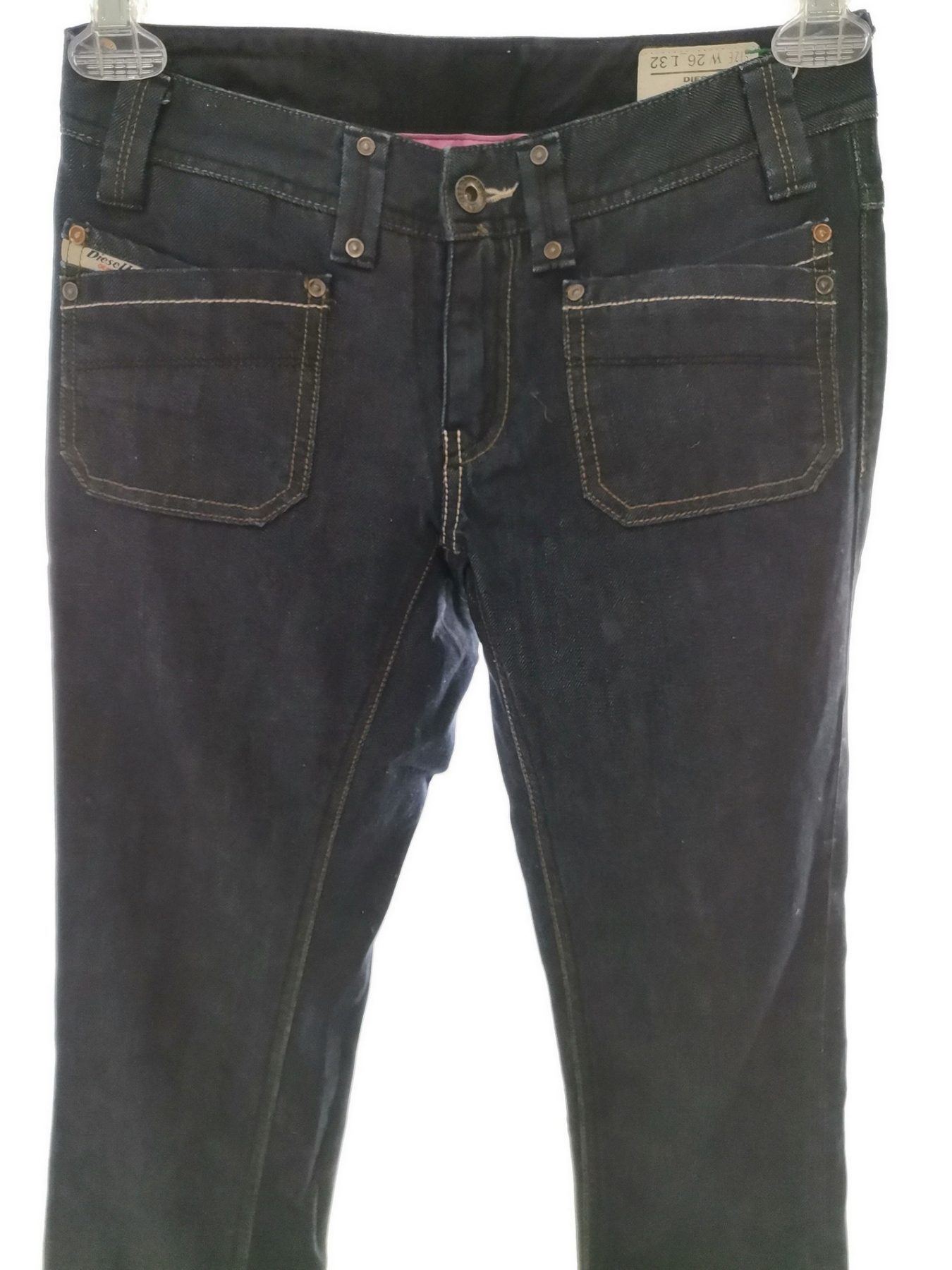 Diesel Stl W26 L32 Färg Marinblå Jeans Material Bomull 100%