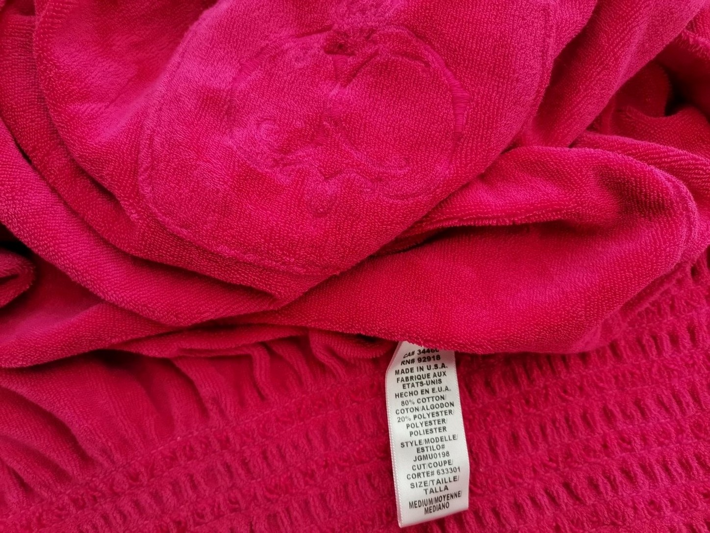 Juicy couture Stl M Färg Rosa Kvadratisk urringning A-linje Klänning Kortärmad Knälängd Material Bomull