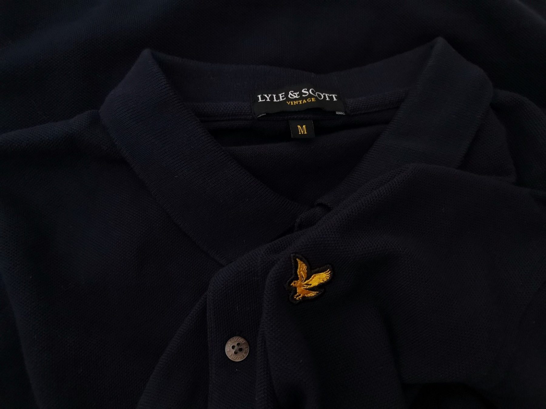 Lyle & Scott Stl M Färg Marinblå Krage Herr Polo Kortärmad Material Bomull 100%