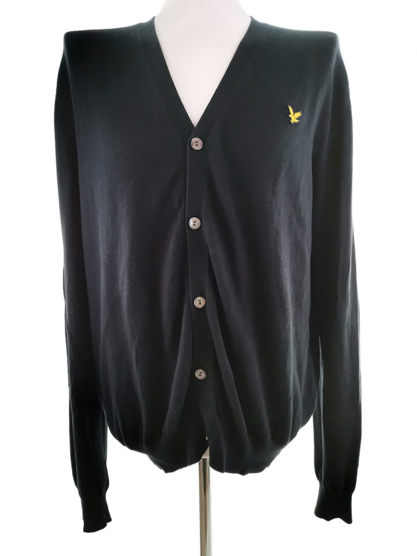 Lyle & Scott Stl XL Färg Svart Herr Kardigan Långärmad Material Bomull 100%