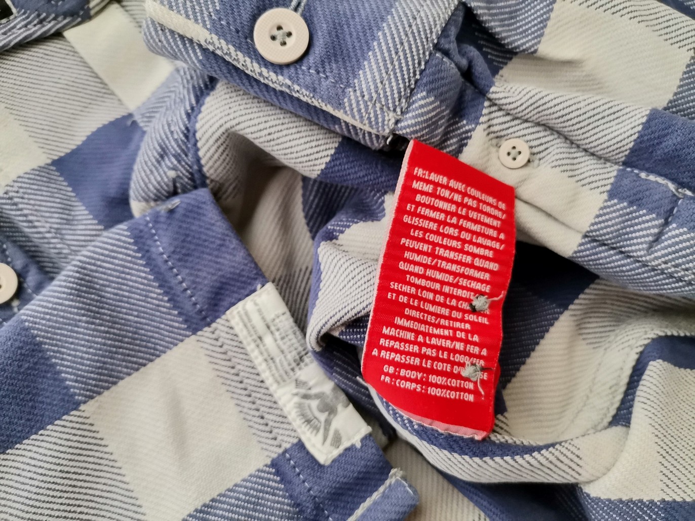 Superdry Stl S Färg Blå Rutigt Krage Herr skjorta, casual Långärmad Material Bomull 100%