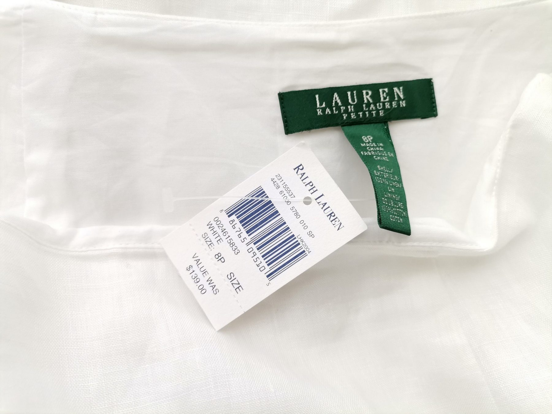 Lauren ralph lauren Stl 8 (36) Färg Vit A-linjekjol Knälängd Material Lin 100%