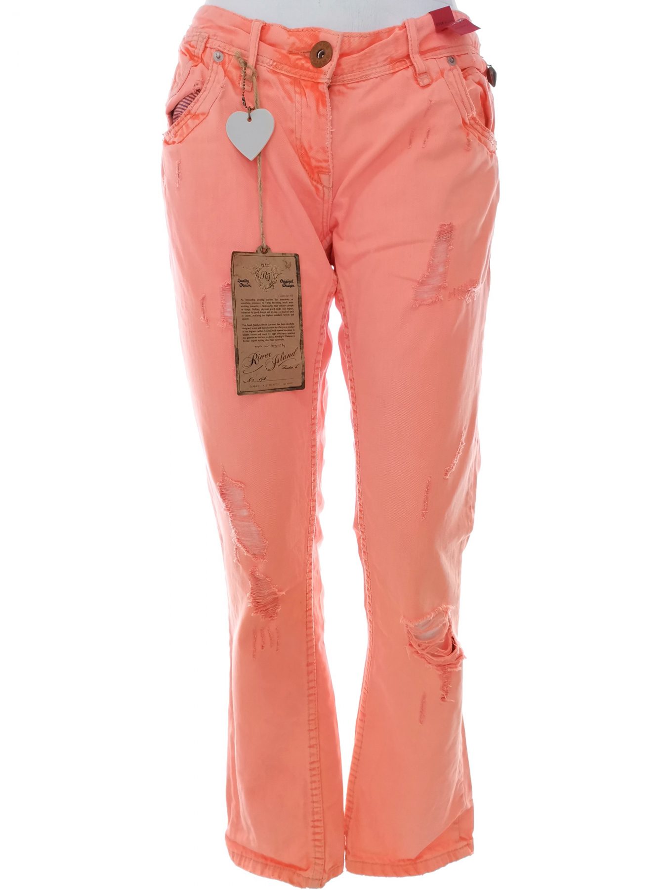 River island Stl 10 (36) Färg Orange Casual Byxor Material Bomull 100%