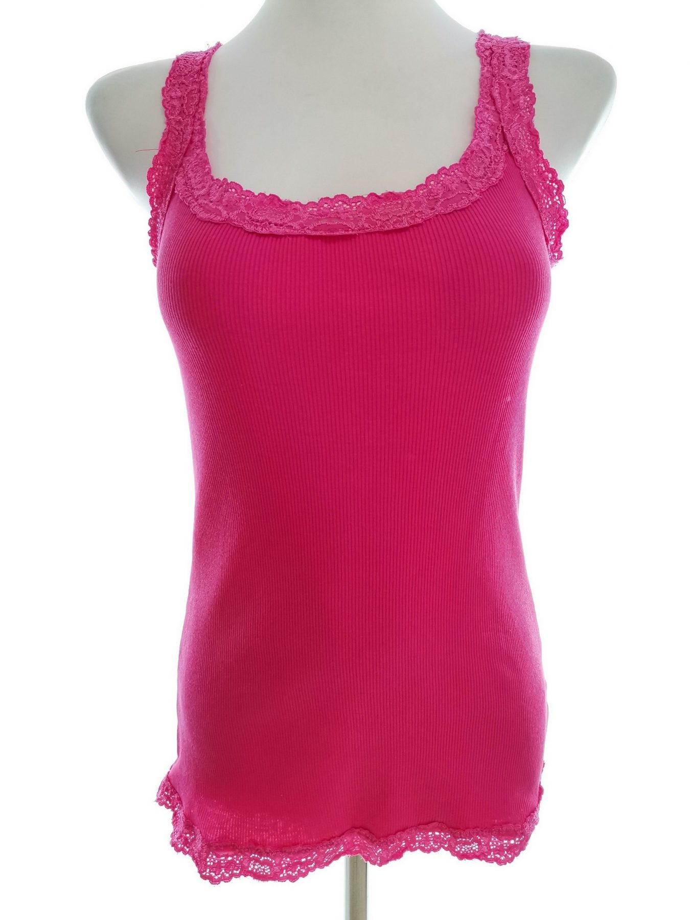 Rosebud Stl M Färg Fuchsia Rund urringning Blus Ärmlös Material Bomull 100%