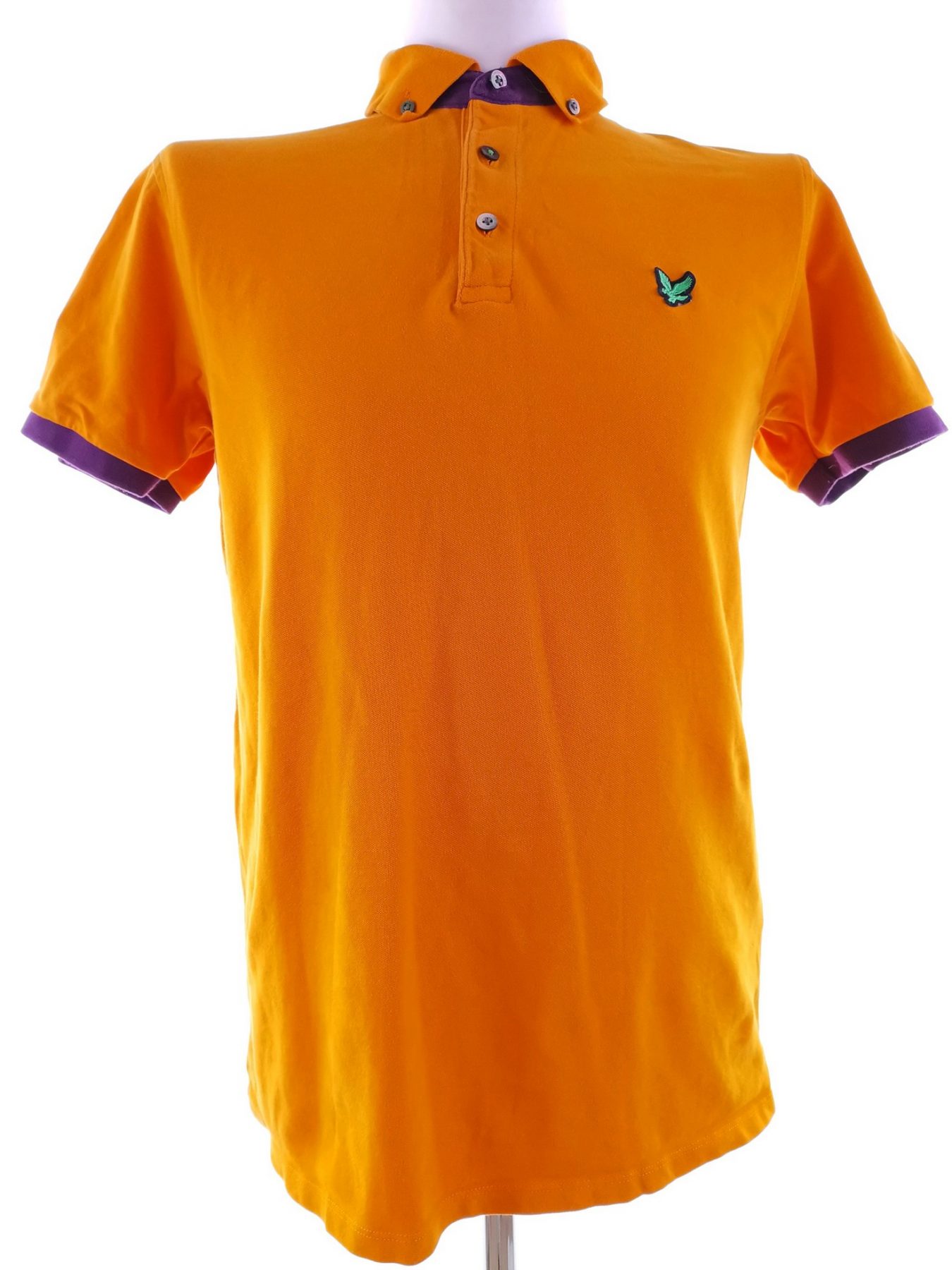 Lyle & Scott Stl M Färg Orange Krage Herr Polo Kortärmad Material Bomull