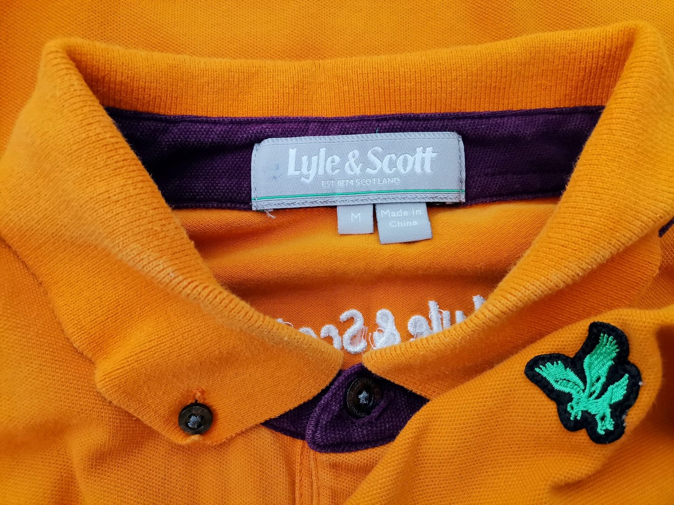 Lyle & Scott Stl M Färg Orange Krage Herr Polo Kortärmad Material Bomull