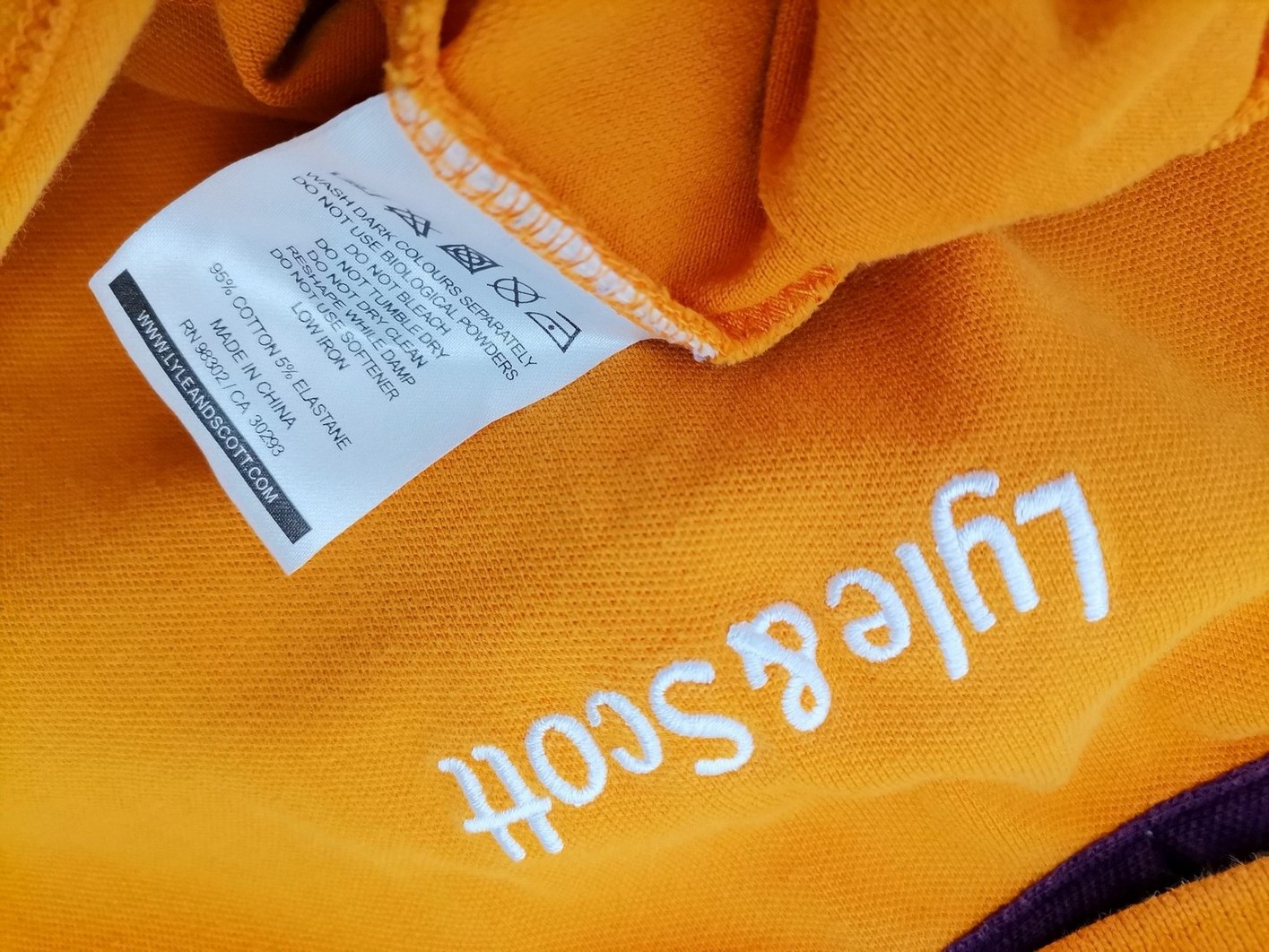 Lyle & Scott Stl M Färg Orange Krage Herr Polo Kortärmad Material Bomull