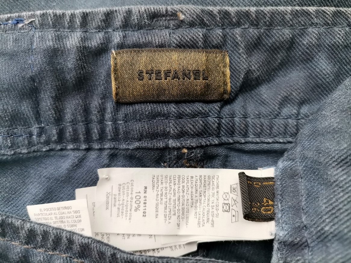 Stefanel Stl 36 Färg Marinblå Jeans Material Bomull 100%