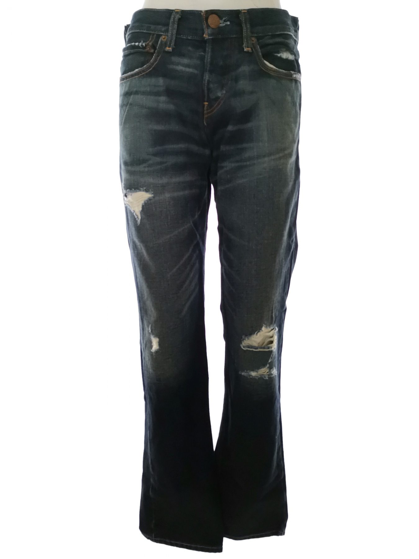 Hollister Stl W28 L32 Färg Marinblå Jeans Material Bomull 100%