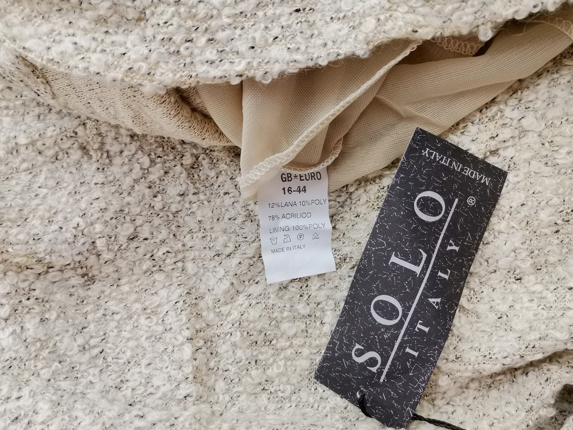 Solo Italia Stl 16 (44) Färg Beige Maxikjol Kjol Lång Material Akryl