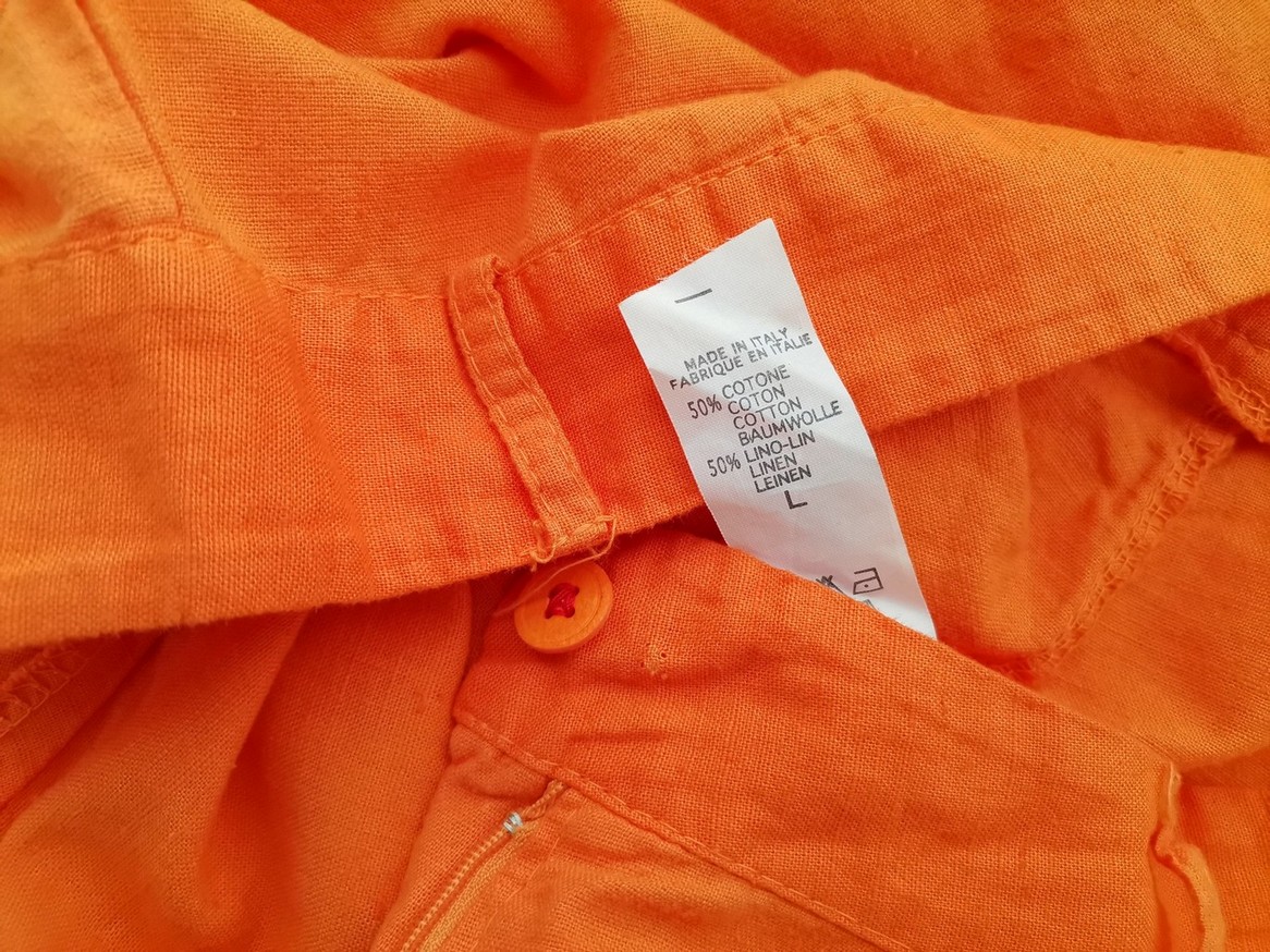 Italy Stl L Färg Orange Casual Byxor Material Lin