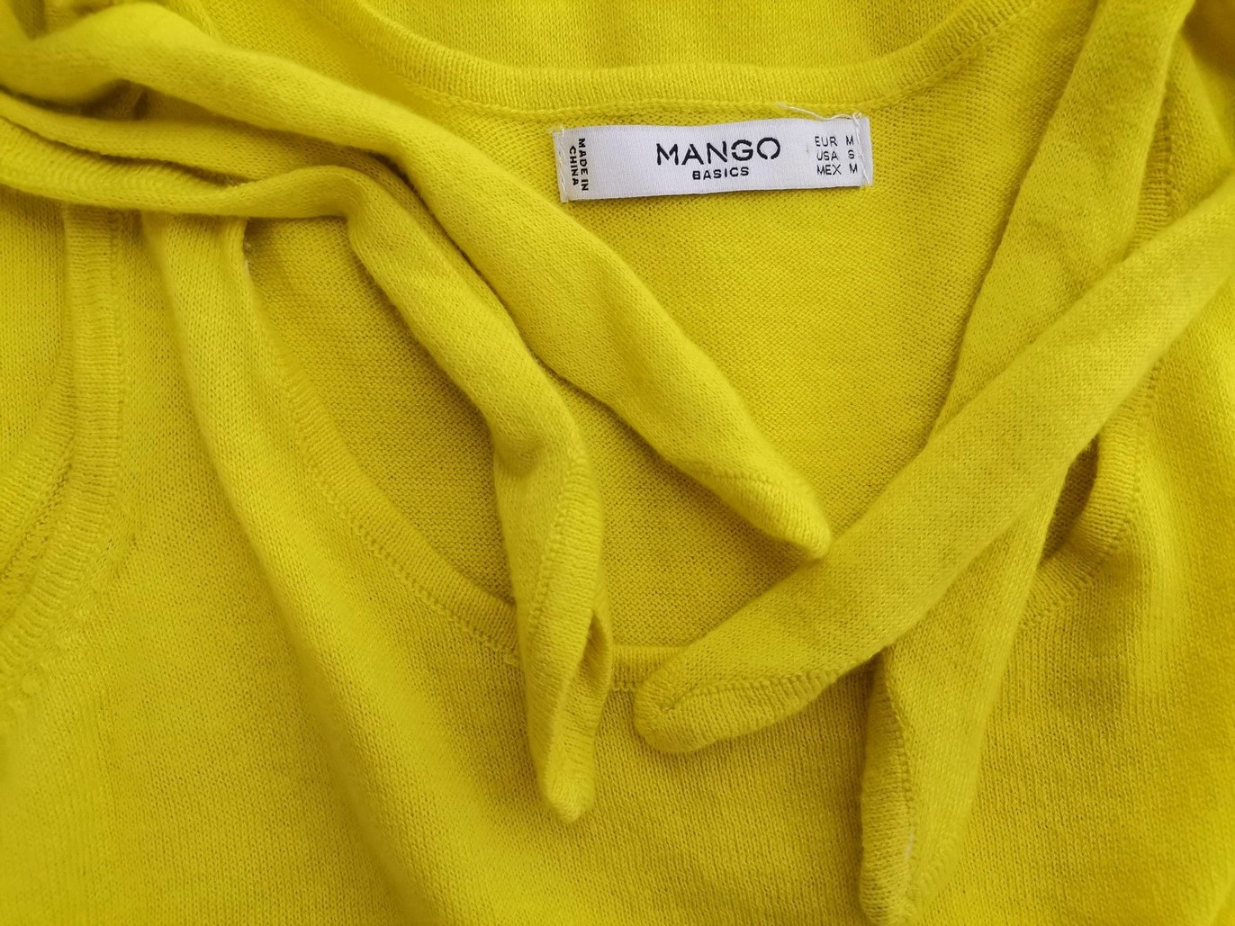 Mango Stl M Färg Limegrön Rund urringning Blus Ärmlös Material Bomull