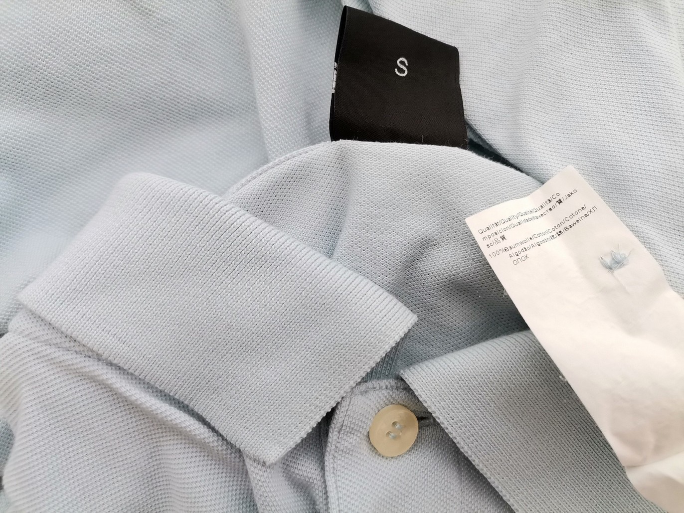 Hugo Boss Stl S Färg Blå Krage Herr Polo Kortärmad Material Bomull 100%