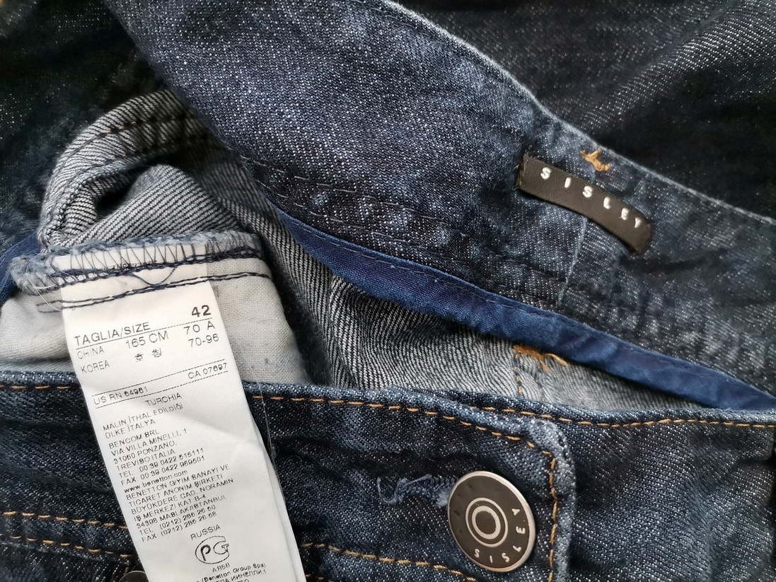 Sisley Stl 42 Färg Marinblå Jeans Material Bomull 100%