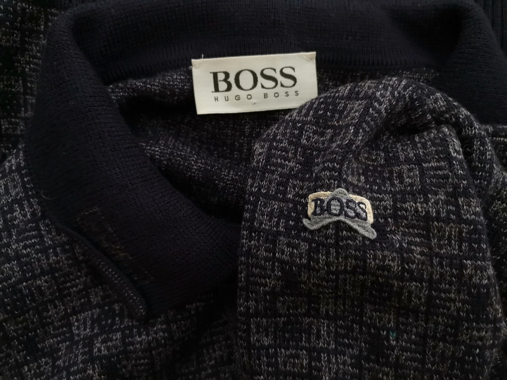 Hugo Boss Stl 50 Färg Grå Herr Tröja Långärmad Material Ull 100%