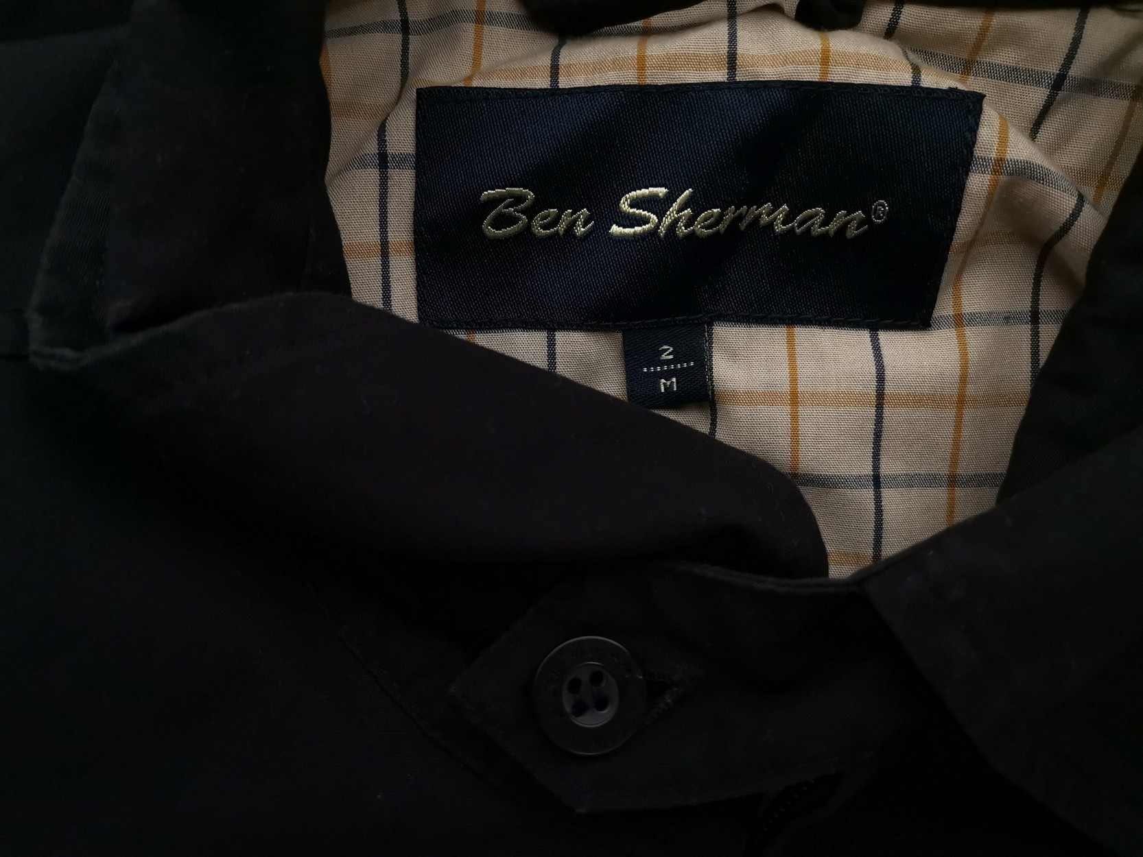 BEN SHERMAN Stl 2 (M) Färg Svart Herr Jacka Långärmad Material Bomull 100%