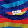 Uno Stl ONE SIZE (46/48) Färg Färgglad Ränder Rund urringning Stickad Tunika Blus Långärmad Material Ramie