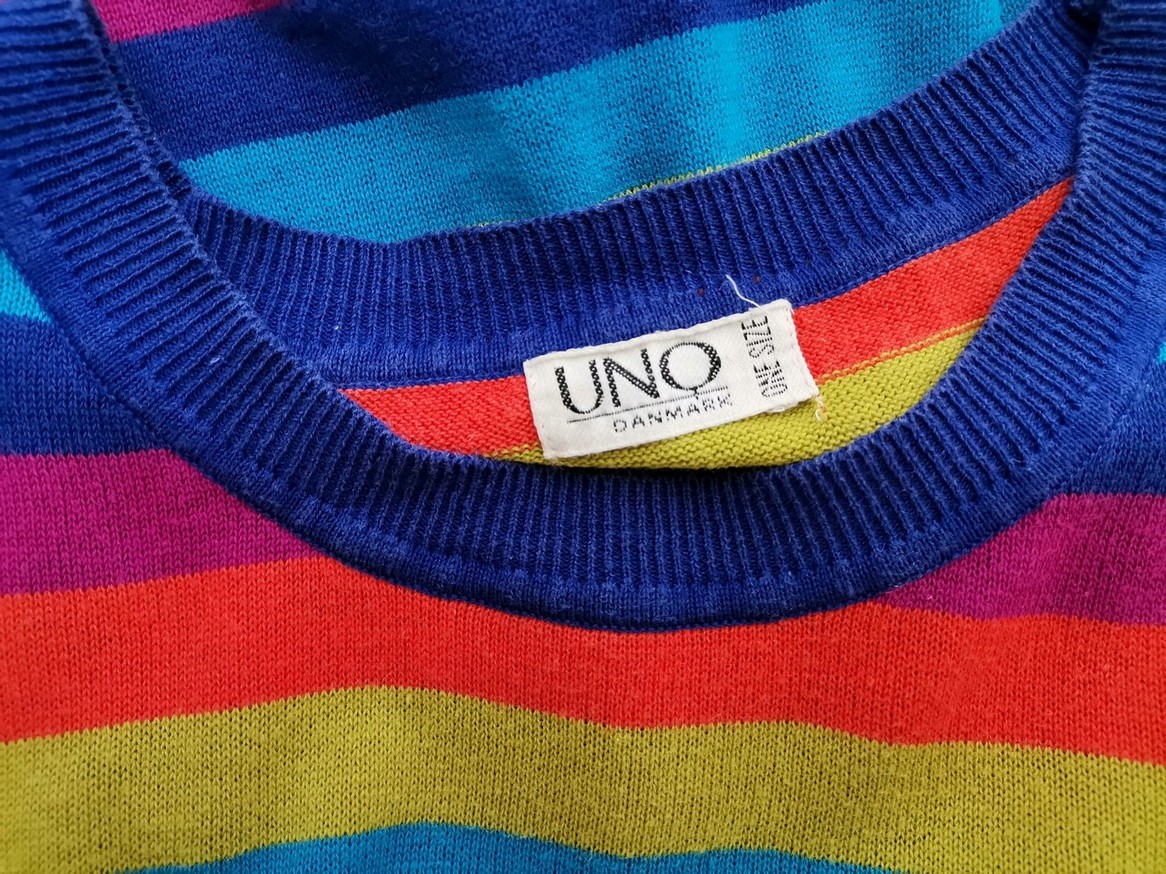 Uno Stl ONE SIZE (46/48) Färg Färgglad Ränder Rund urringning Stickad Tunika Blus Långärmad Material Ramie