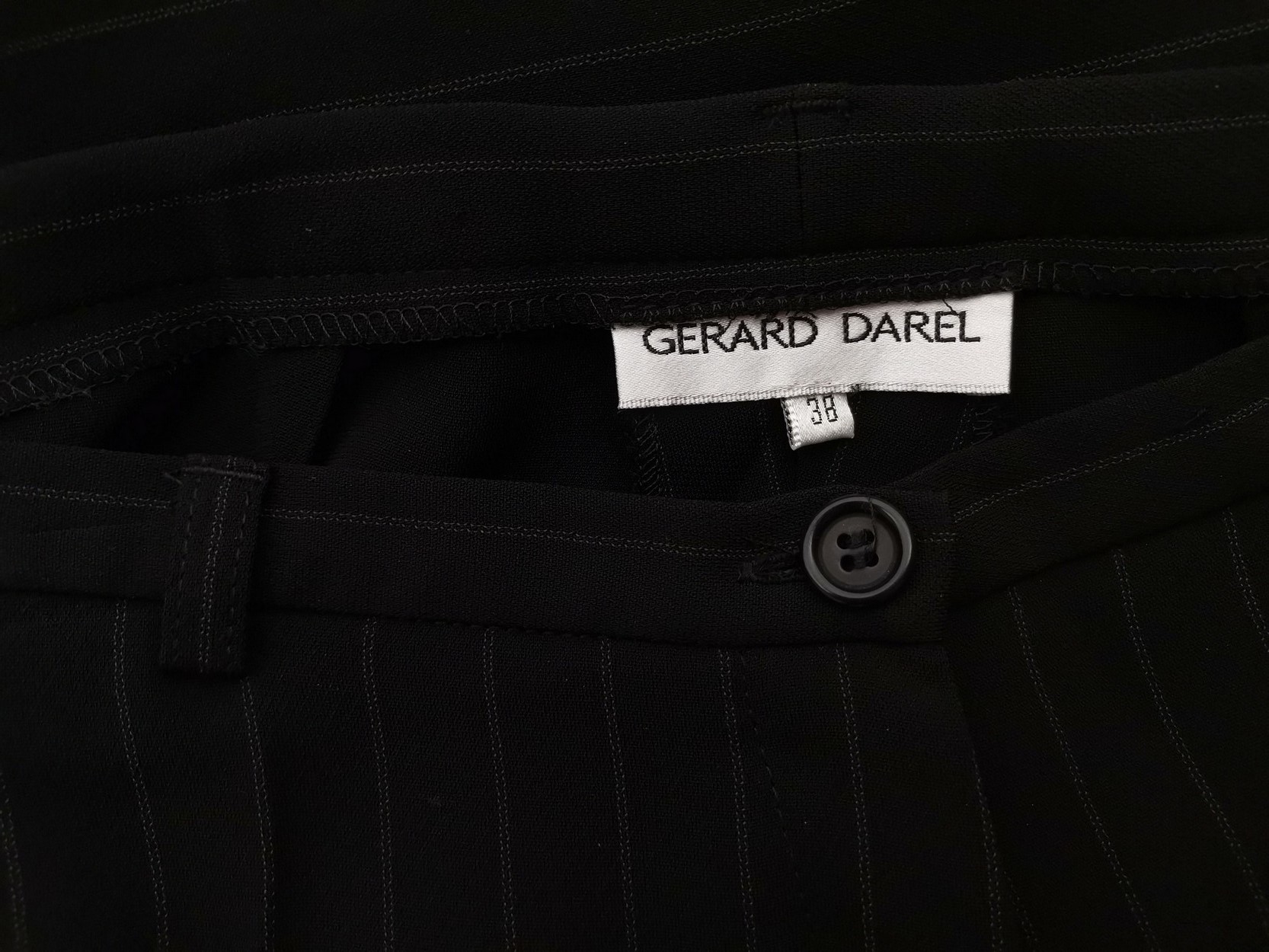 Gerard Darel Stl 38 Färg Svart Ränder Eleganta Byxor