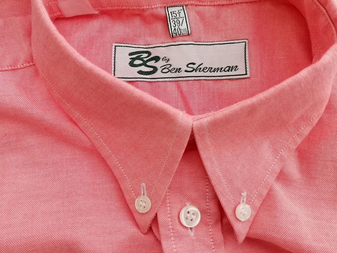 BEN SHERMAN Stl 15.5 (39/40) Färg Rosa Krage Herr Skjorta, elegant Långärmad