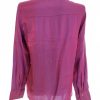 B Vintage Stl 38 Färg Fuchsia Krage Knäppt Skjort Blus Långärmad Material Viskos