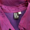 B Vintage Stl 38 Färg Fuchsia Krage Knäppt Skjort Blus Långärmad Material Viskos