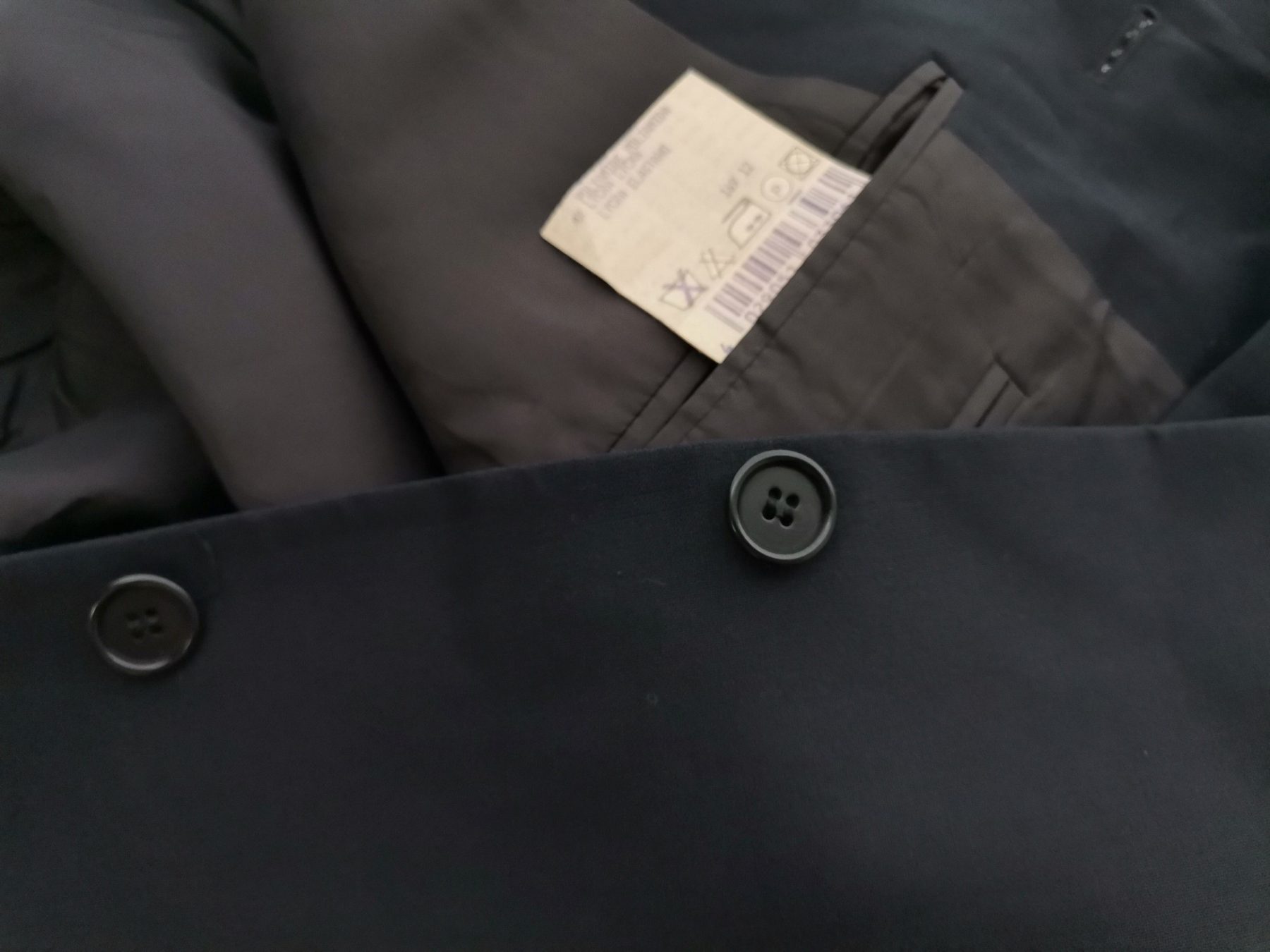 Hugo Boss Stl 98 (L) Färg Marinblå Herr Kavaj Långärmad Material Jungfrulig ull