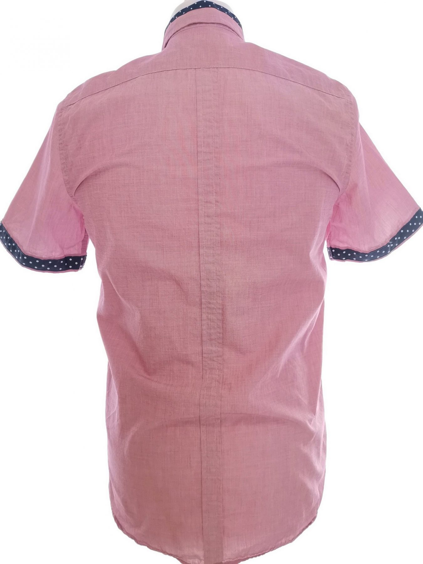 Fred Perry Stl S Färg Rosa Prickar Krage Herr skjorta, casual Kortärmad Material Bomull 100%