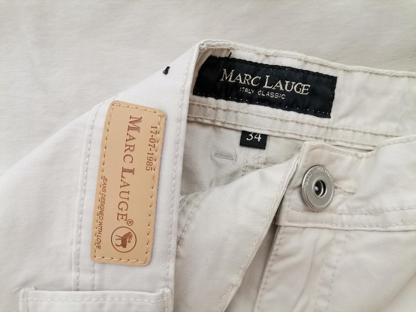 Marc lauge Stl 34 Färg Beige Casual Byxor Material Bomull