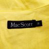 Mac Scott Stl 38 Färg Gul V-ringning Kavaj med knappar Kortärmad Material Lin 100%