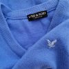 Lyle & Scott Stl M Färg Blå Herr Tröja Långärmad Material Jungfrulig ull 100%