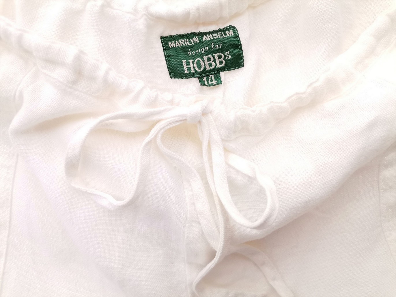 Hobbs London Stl 14 (42) Färg Elfenben Casual Byxor Material Lin 100%