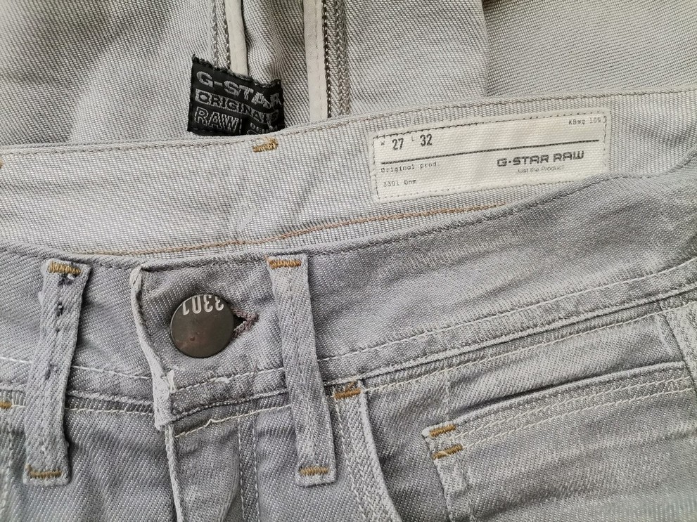 G-Star Raw Stl W27 L32 Färg Grå Jeans Material Bomull