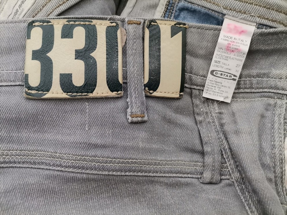 G-Star Raw Stl W27 L32 Färg Grå Jeans Material Bomull