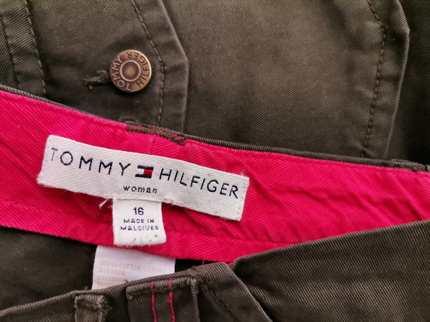 Tommy hilfiger Stl 16 (44) Färg Khaki Casual Byxor Material Bomull 100%