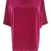 Jacques Vert Stl 38 Färg Fuchsia Rund hals Blus Kortärmad