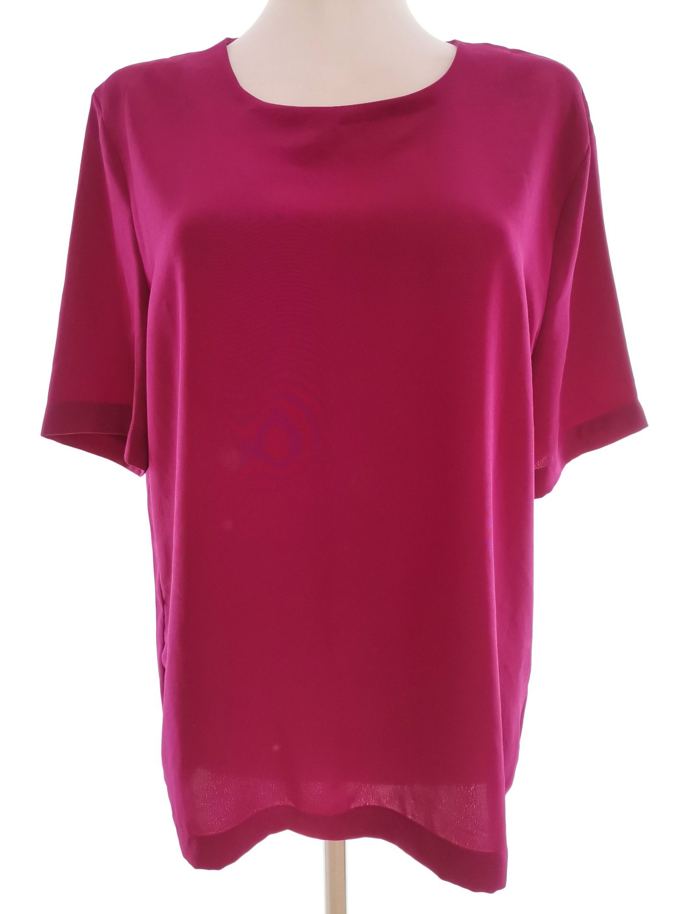 Jacques Vert Stl 38 Färg Fuchsia Rund hals Blus Kortärmad