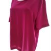 Jacques Vert Stl 38 Färg Fuchsia Rund hals Blus Kortärmad